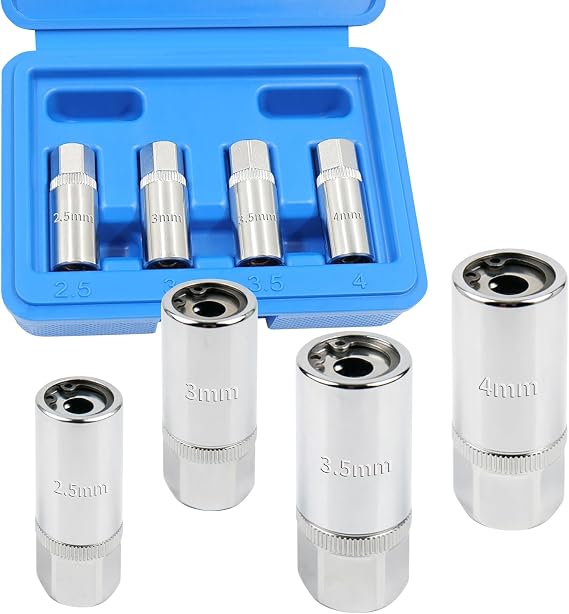 4PCS 1/4" Drive Stud Extractor Set, Broken Stud Removal Socket Kit