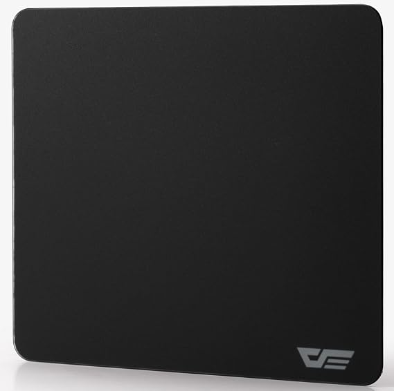 darkFlash Glass Mouse Pad 11.810.2 Inch, Ultra-Smooth Tempered Surface, Precision Tracking, Anti-Slip Rubber Base, Durable Etched Finish, Ideal for Gaming & Work (Black, 11.8L x 10.2W inches)