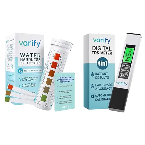 Varify 4-in-1 TDS Meter and Water Hardness Test Kit Bundle