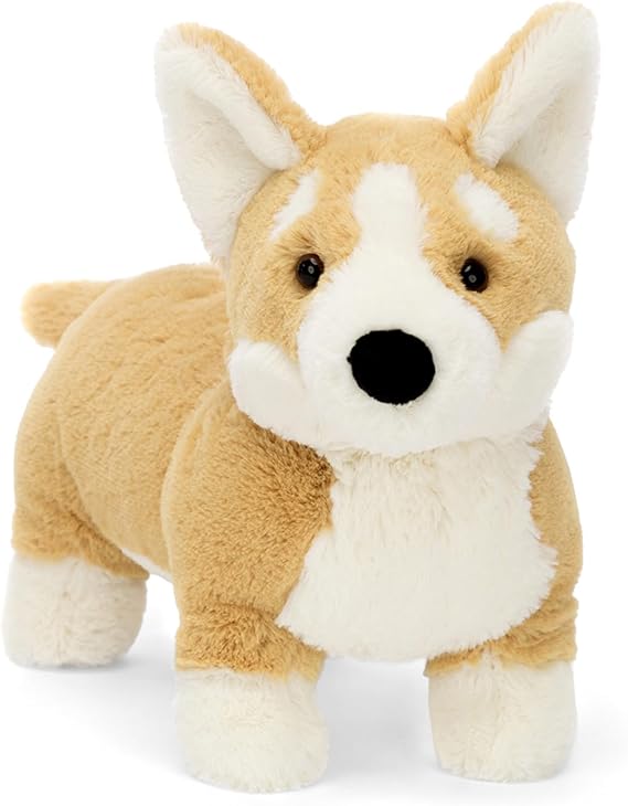 Jellycat Betty Corgi Dog Stuffed Animal, Medium 8 inches - Dogs & Puppies Plush Toy - Classic Children's Gift