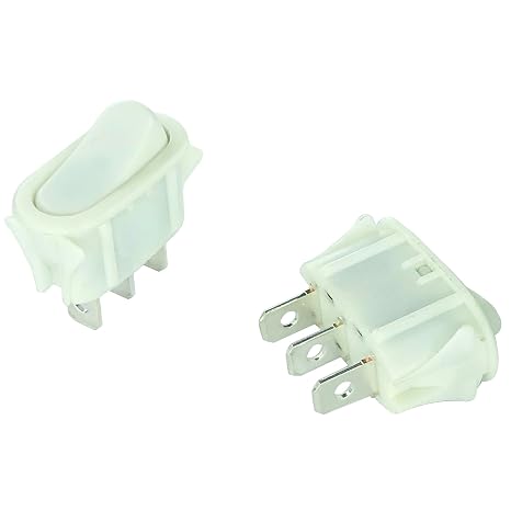 DTAIR SR561116 Range Hood Switch Replacement for BROAN Nutone Range Hood R561116(Pack of 2), white