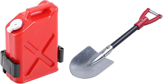 RC D90 Shovel Crawler Car Decoration Tool with Mini Fuel Tank for CC01 Axial 10 90046