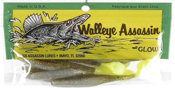 Bass Assassin Lures Turbo Shad-Purple Canary-4"