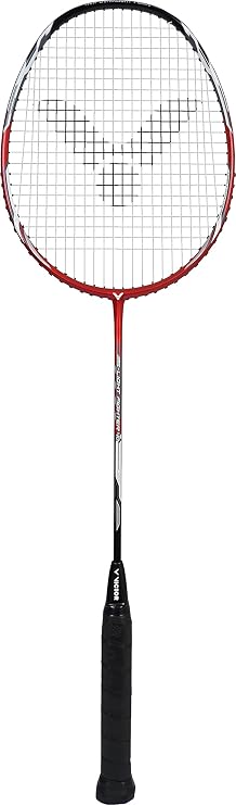 Victor Auraspeed Light Fighter 40 D - Ultra Light Head Balanced High-Modulus Graphite Badminton Racket - Red