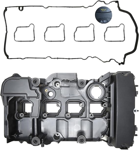 MITZONE Valve Cover Kit Compatible with Mercedes-Benz C180 C200 C250 E200 E250 SLK200 SLK250 2011 2012 2013 2014 2015 1.8L L4