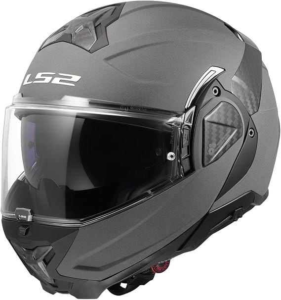 LS2 Helmets Advant II Modular Motorcycle Helmet W/SunShield (Matte Concrete Gray - X-Large)