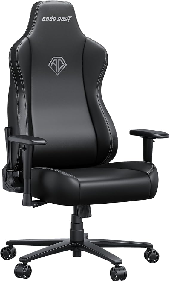Anda Seat Novis Gaming Chair for Adults - Large Reclining Video Game Chairs, PVC Leather Ergonomic Office Chair, Heavy Duty Back Lumbar Support - Luxury Black Computer Chairs for Home & Work