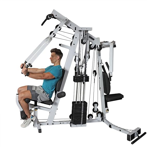 Body-Solid Multi-Station, Single Weight Stack Home Gym Machine, Arm & Leg Strength Training Functional Exercise Workout Station, 210lbs. Black Weight Stacks