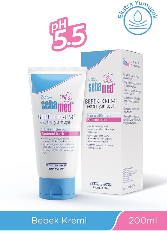 Sebamed Baby Sensitive Skin Panthenol Contained Extra Soft Baby Cream Effective Against Skin Dryness 200 ml