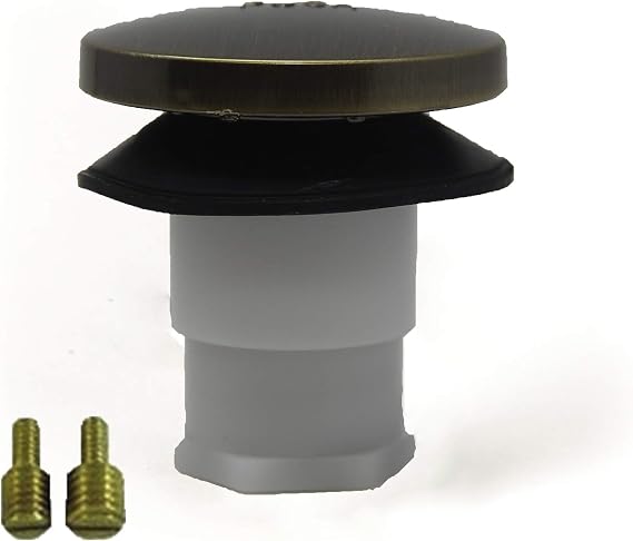 Universal Toe Touch (Tip Toe, Foot Actuated) Bath Tub/Bathtub Drain Stopper Includes 3/8" and 5/16" Fittings