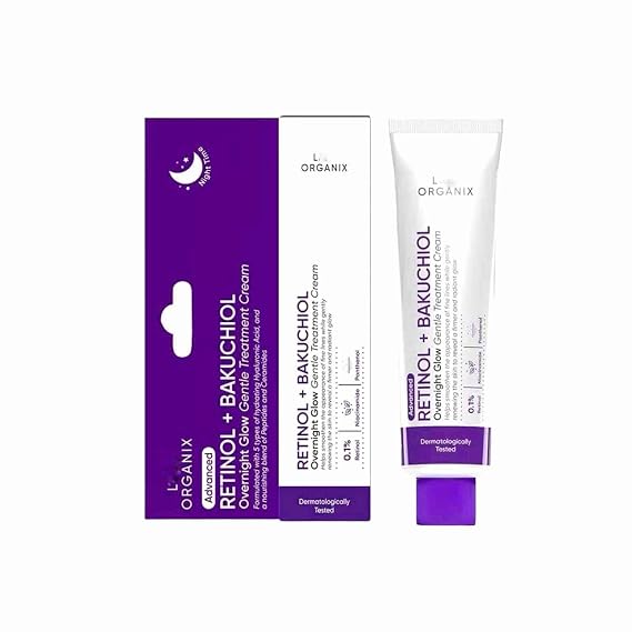 L ORGANIX Retinol+ Bakuchiol Overnight Glow Gentle Treatment Cream 30g