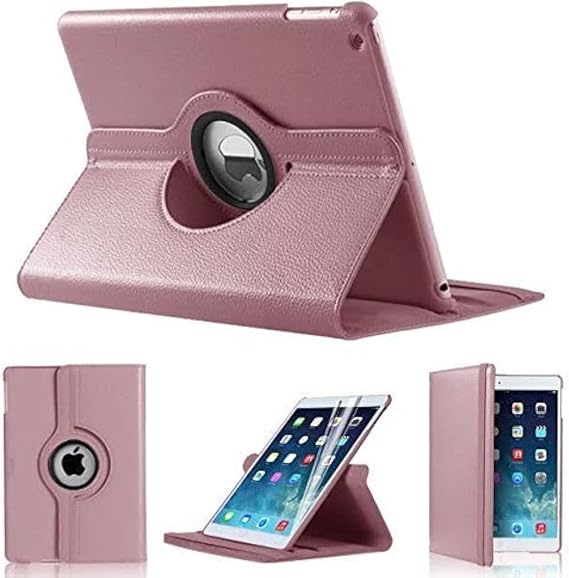 iPad Air 2 Case [Corner Protection] - Slim Fit Premium Pu Leather Folio Case for iPad Air 2 (ROSE GOLD)