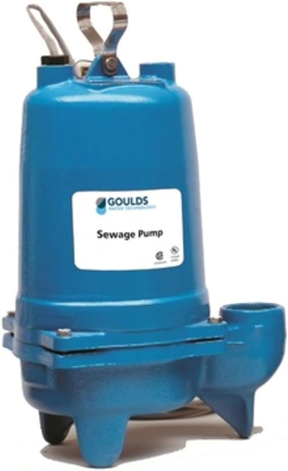Goulds WS0511B Submersible Sewage Pump, 1/2 HP, 115 V, 1 PH, 14.5 Max Amps