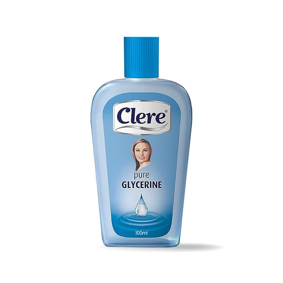 CLERE Pure Glycerine Liquid for Skin Moisturizing, Softening - 3.38 fl oz | Helps retain moisture for softer skin. Smooths dry areas and supports a refreshed, hydrated feel with versatile daily use.