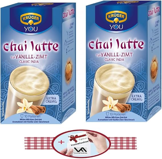 kruger Chai Latte Classic India with Vanilla Cinnamon Flavour 2 x boxes of 250g and Small Gift From Vestemfashion Team