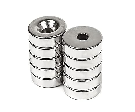 10 Pieces 15 x 4mm with 5mm Countersunk Hole Fastener Magnets - j