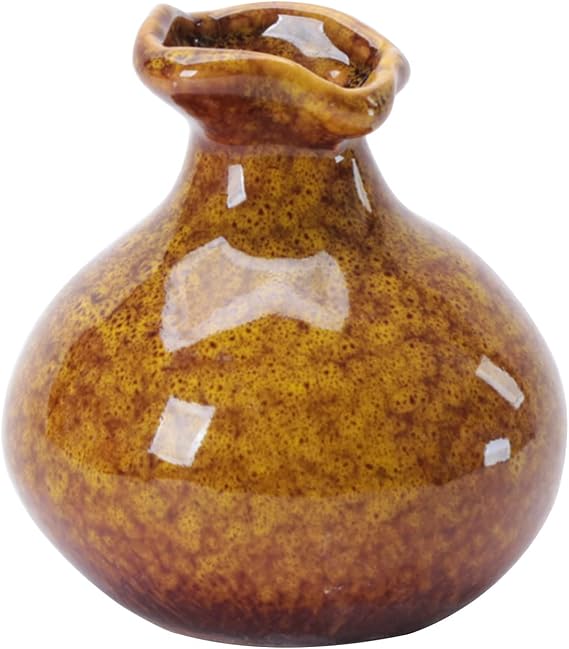 Ceramic Flower Vase, Glazed Flower Vases Modern Decorative Dried Flowers Vases Elegant Floral Container Vase for Mantel, Table Centerpieces, Living Room Decoration, Housewarming Gift