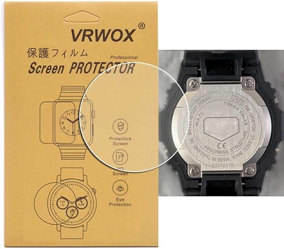 3-Pcs Back Cover Protector For GW-M5610-1ER GW-M5610 DW-5600 GMW-B5000 Watch TPU Back Cover Protector, Full Coverage Screen Protector Watch HD Clear Anti-Bubble