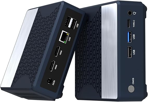 Mini PC Celeron N2940, 8GB DDR3 256GB M.2 SSD, Dual HDMI 1080P, WiFi 5 BT 4.2, Quiet Fan, Low Power Consumption Small Desktop Computer for Home/Office/Business