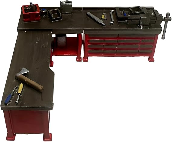 JunZheHub 1/64 Diorama Car Repair Workbench Micro Workshop Equipment Shop Accessories, Style C