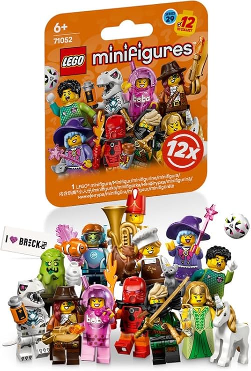 LEGO Minifiguren Serie 29 mit 12 Figuren: Komplett-Set der Lego Minifiguren Serie 71052 (inkl. bedruckter Fliese)