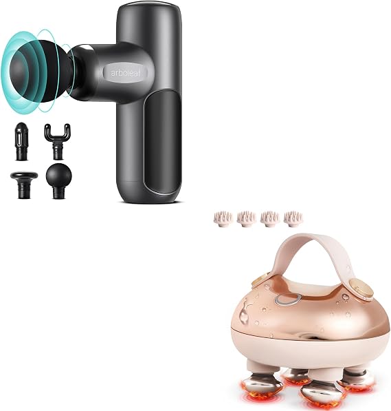 arboleaf Heated Scalp Massager and Massage Gun Bundle