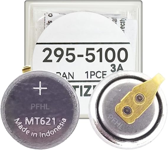 295-5100 Battery, (New) MT621 Rechargeable Battery for Citizen Eco-Drive 295-51 295-5100 Rechargeable Batterien Capacitor