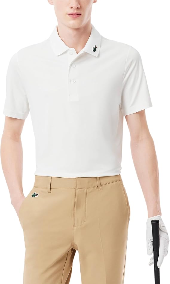 Lacoste Men's Regular Fit UV Protect Collar Logo Golf Polo Shirt