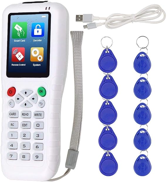 LIBO Super Universal Smart Card Reader Writer RFID Duplicator 13.56 IC/ID Card Reader Writer Cloner 125KHz Programmer Copier Multi Frequency T5577 UID Rewritable Key fob USB