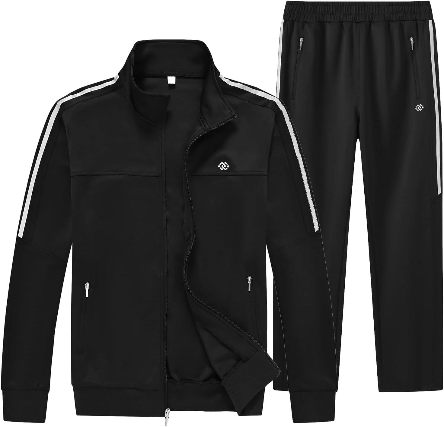 MoFiz tracksuit men jogging suit stand-up collar sports suit with zipper for outdoor activities