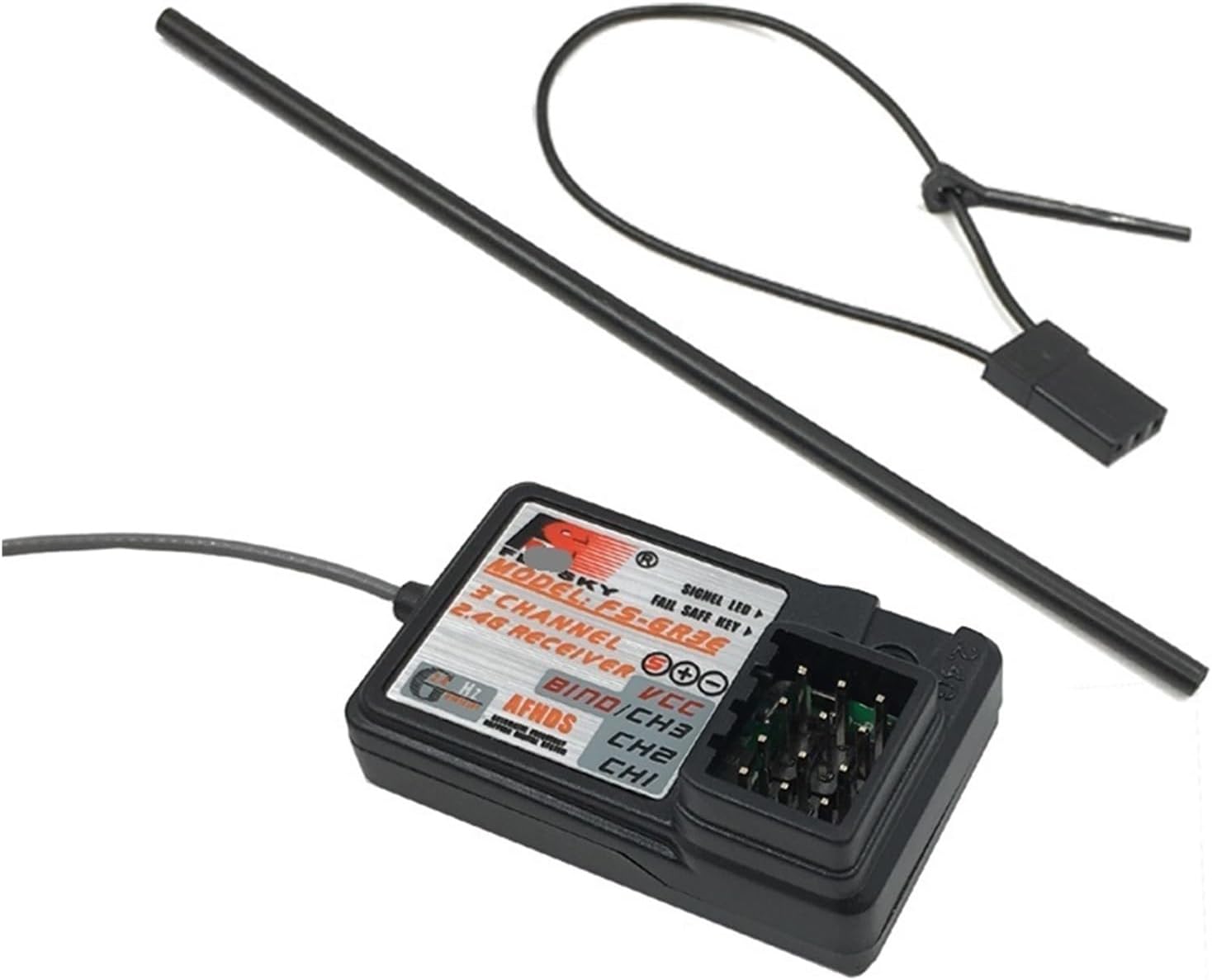 Flysky FS-GR3E AFHDS 2.4G 3CH RC Receiver GT3B GT2 GT3C RC Transmitter Wholesale 1PCS