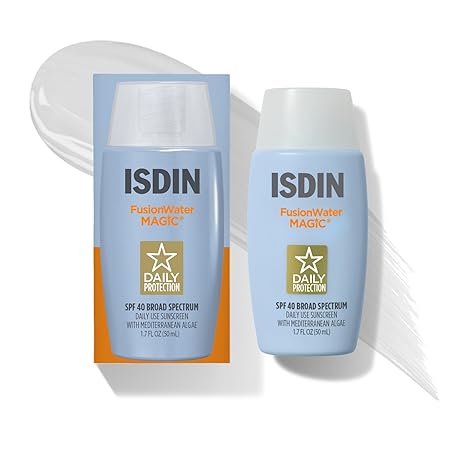 ISDIN Fusion Water MAGIC Lightweight Clear Face Sunscreen SPF 40