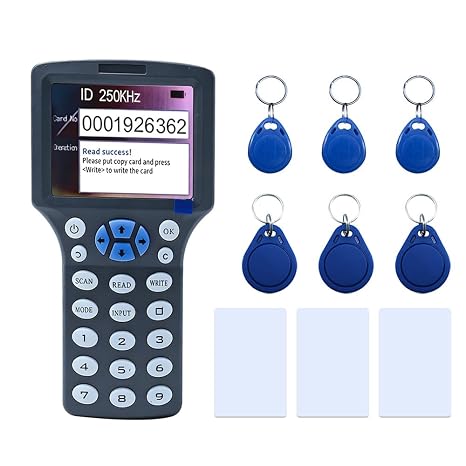 300CD RFID Reader Writer Multi-Frequency RFID Copier, Black