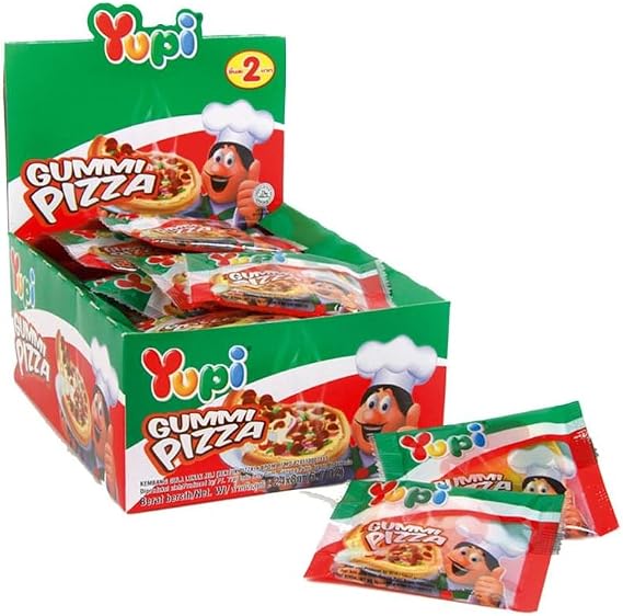 Yupi Gummy Candy Variety (Yupi Gummy Pizza (8g x 24 individually-wrapped sweets))