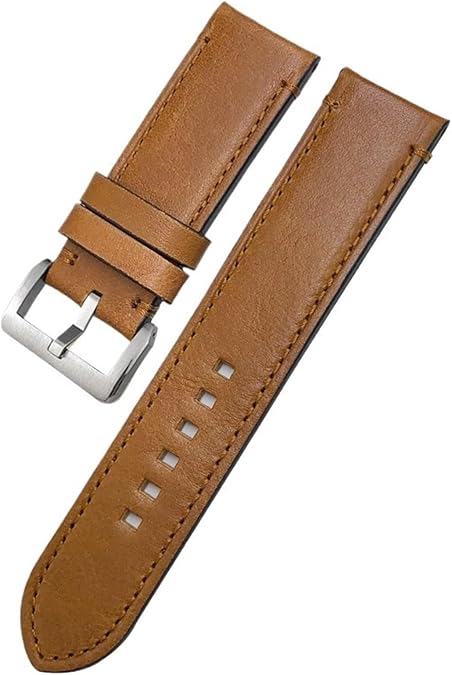 23mm 22mm Genuine Cowhide Watchbands For Zenith For Tudor Black Bay Bronze Blancpain Handmade Brown Leather Watch Strap