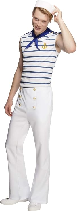 Smiffys Men Smiffys Fever Male French Sailor Costume