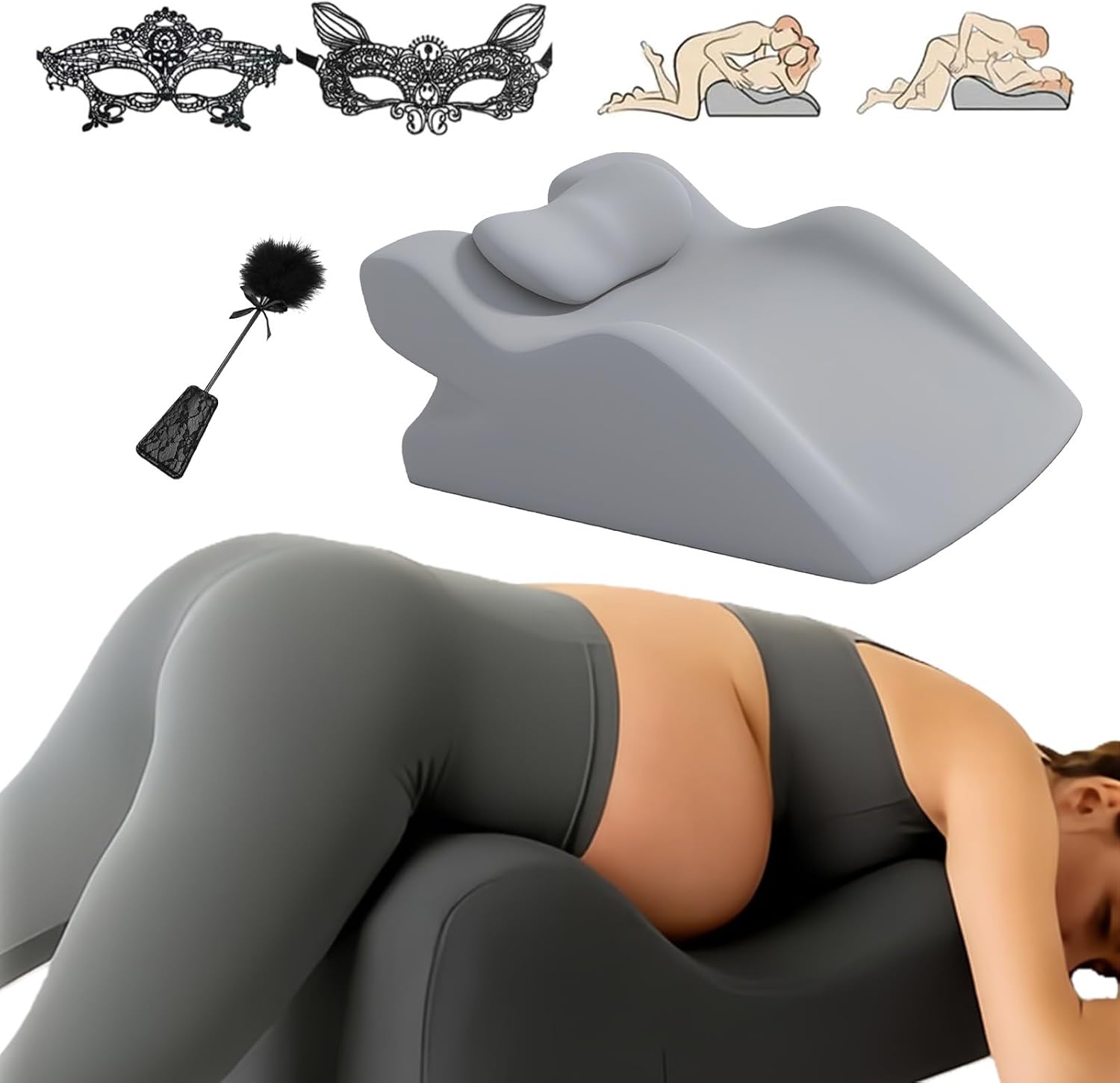 The Love Pillow for Couples, 27° Perfect Position Love Nest Pillow for Couples, Wedge Sex Cushion for Bed Adult, Experienced Better Support, Keep the Passion Going All Night(C)