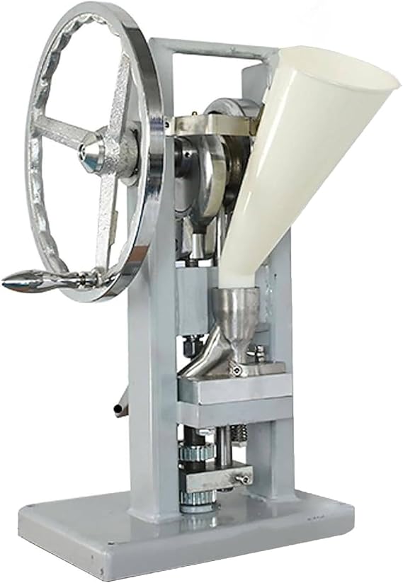 Manual Tablet Punch Press， Lab Use Manual Tablet Press，15000 Pa 0-6mm Thickness Adjustable Pill Tablet Press Machine,0-2000Pcs/H