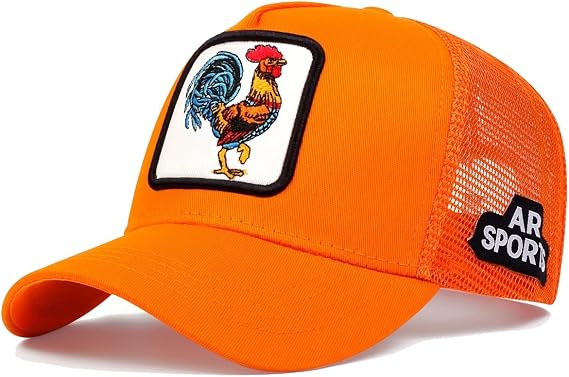 Rooster Baseball Cap Embroidery Adjustable Hat Cool Vent Quick Dry Mesh Baseball Cap Adjustable Caps for Men Women