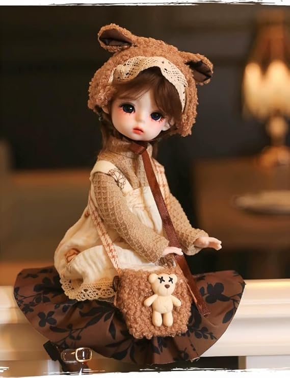 Charming 1/6 BJD Blythe Smart Doll with Outfit| Posable Anime Companion with Detailed Faceup | Adorable Collectible & Dress Up Toy for Girls