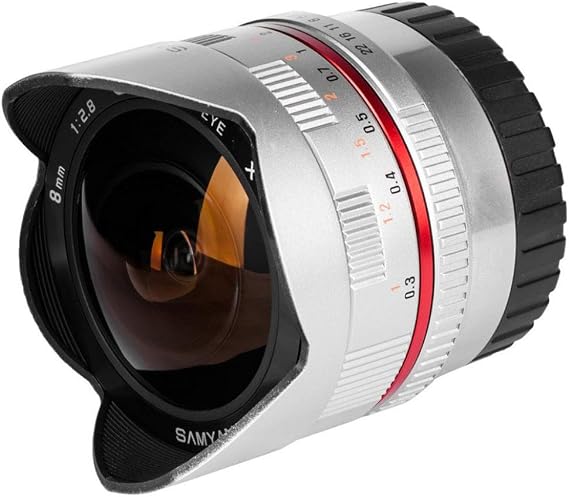 Samyang 8 mm F2.8 II Lens for Canon M Connection Silver