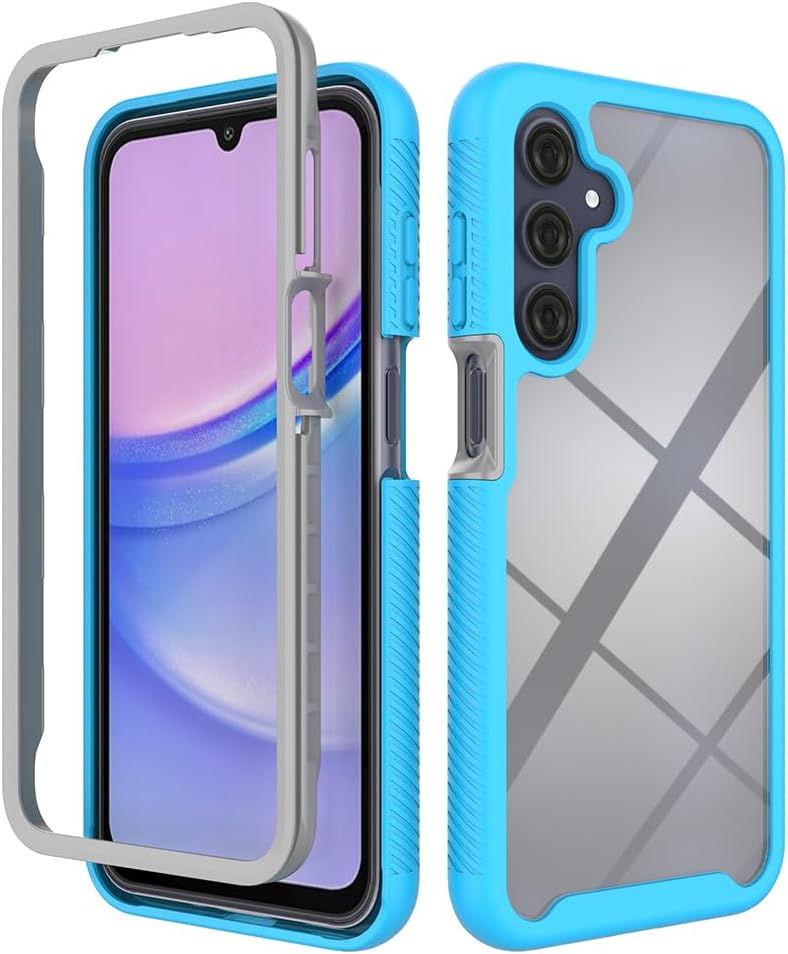 for Pinwheel Plus 5 Case,360 Full Body Protection Rugged Clear Shockproof Protective Cover Fit for Pinwheel Plus 5 -Sky Blue