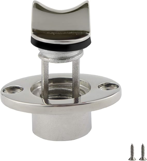 Heavy Duty 316 Stainless Steel Boat Marine Garboard Drain Plug Kit with Screws & O Ring for 1 Inch(25.4MM) Hole 3/4IN(18.7MM) Thread O.D.Plumbing Fittings