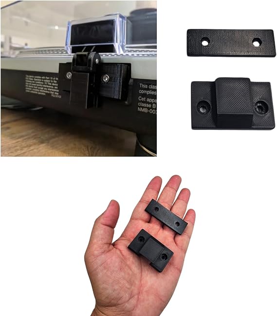Technics Replacement Hinge Mount Plates,for SL-1200/1210 Black, 1 Pack