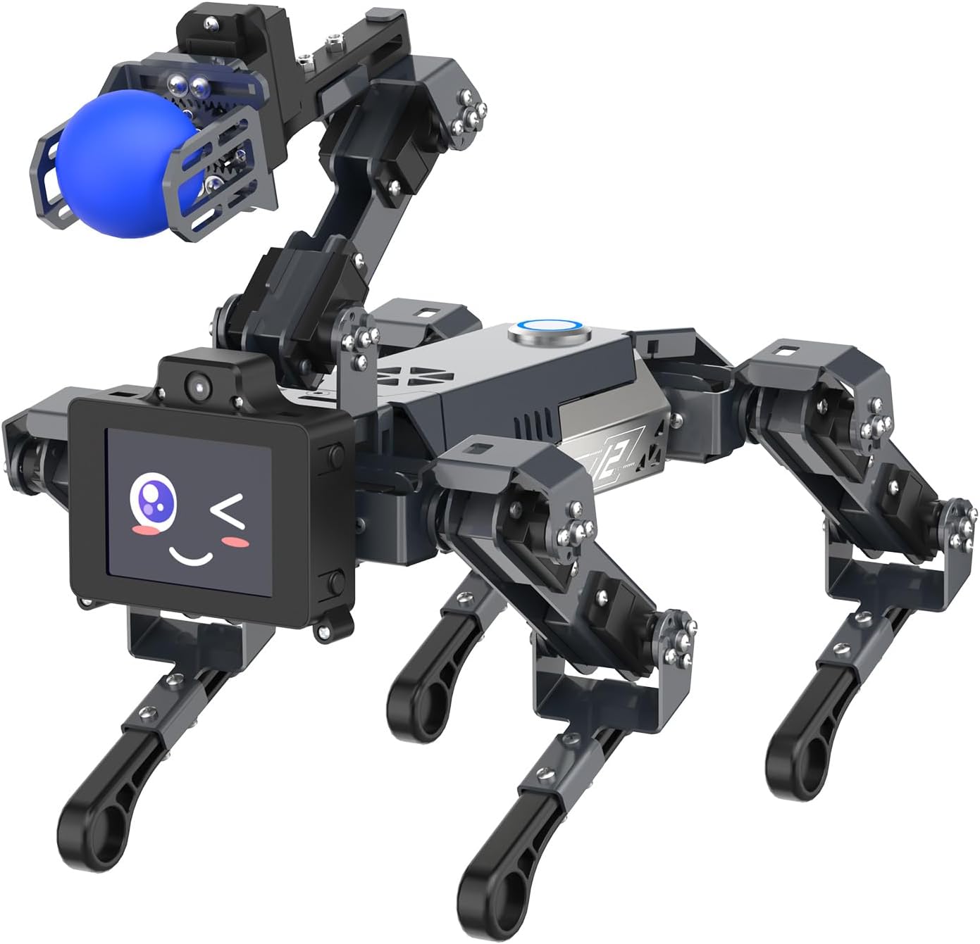 Yahboom AI Embodied Intelligent Robot Dog 15DOF Programming Education AI Robot Dog with Robotic Arms Thinking Robot Dog App Controlled Visual Recognition Robot Pet (Dogzilla-lite with Pi CM4)