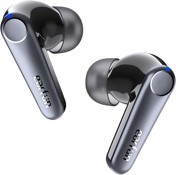 EarFun Air Pro 3 Noise Cancelling Earbuds, Qualcomm aptXTM Adaptive Sound, 6 Mics CVC 8.0 ENC, Bluetooth 5.3 Earbuds, Multipoint Connection, 45H Playtime, App Customize EQ, Wireless Charging
