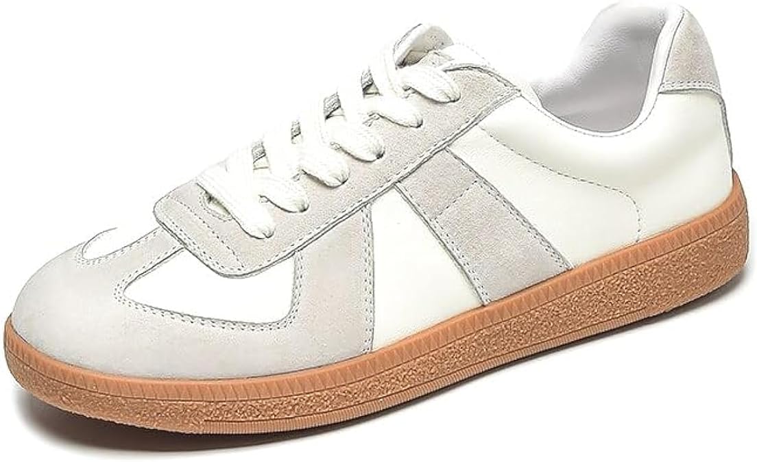 BEAU TODAY Women Sneakers, Retro Casual Shoes Flat Sneakers