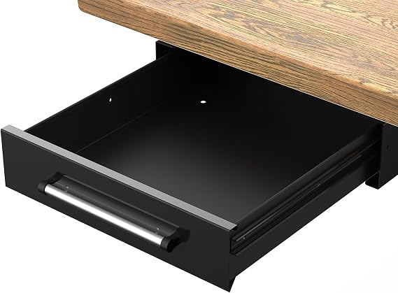 UNITEDPOWER Desk Storage Organizer Metal Sliding Drawer Black