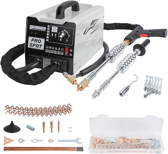 Dent Puller Welder 3000W 3800A Spot Welder Dent Puller Machine 6 Welding Modes Car Body Stud Welder Dent Repair Kit Small Welding Spot & 110V Overheat Protection for Car/Truck