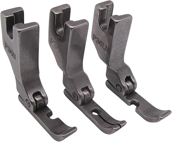 CKPSMS Brand -Zipper Foot Set - Left, Right & Center #P36N+P36LN+P363 Compatible with/Replacement for JUKI Brand DDL-5550 8300 8500 8700 TL-18QVP TL-2010Q Brother Brand DB2-B735 DB2-B758 PQ1500